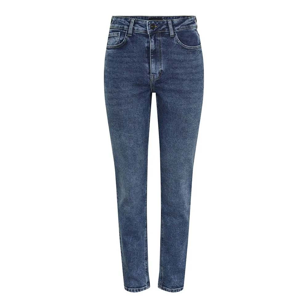 

Джинсы Pieces Bella Tappered Ankle Fit Mb406S high waist, синий