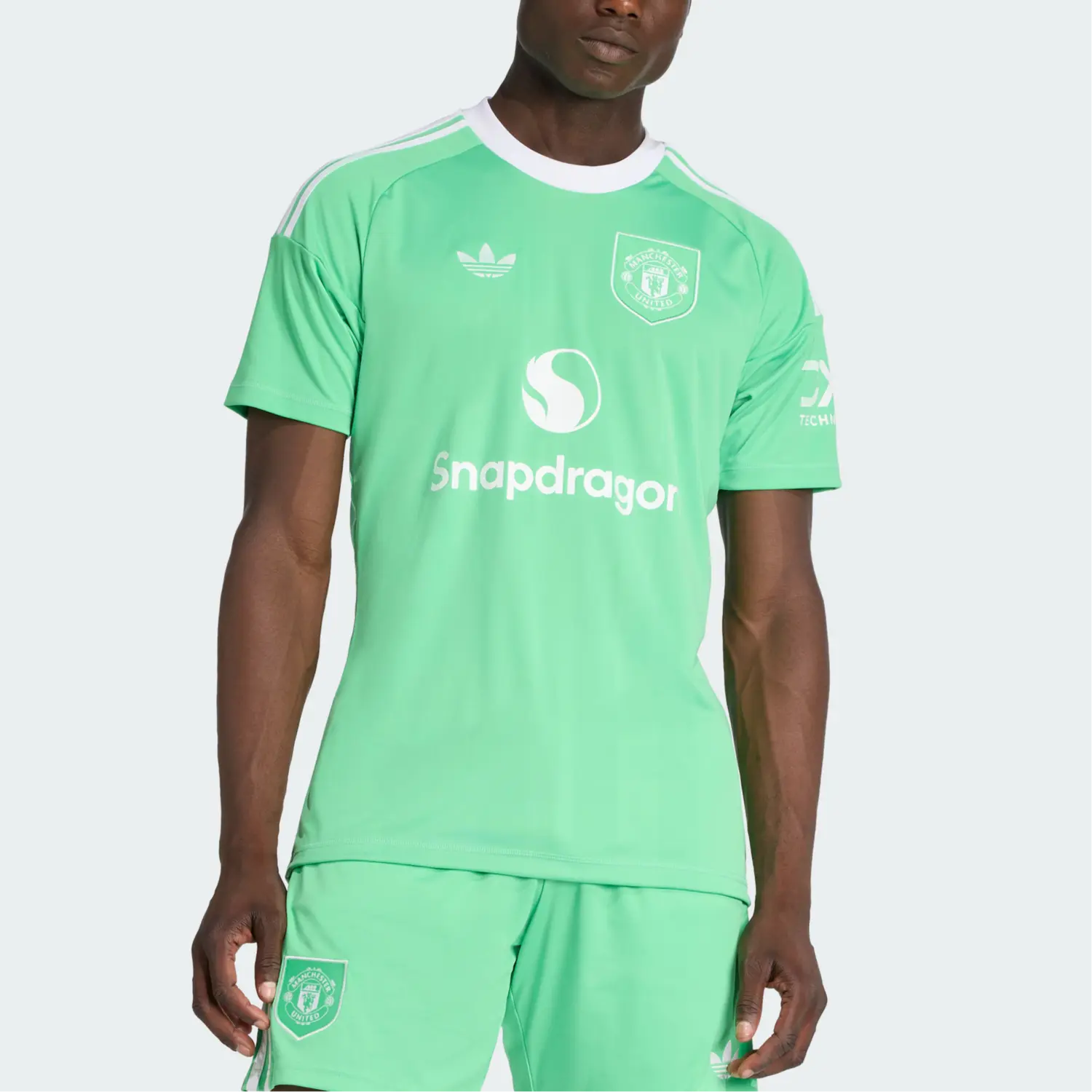 Футболка вратаря Manchester United 25/26 третья Adidas Originals, ярко-зеленый — фото 4