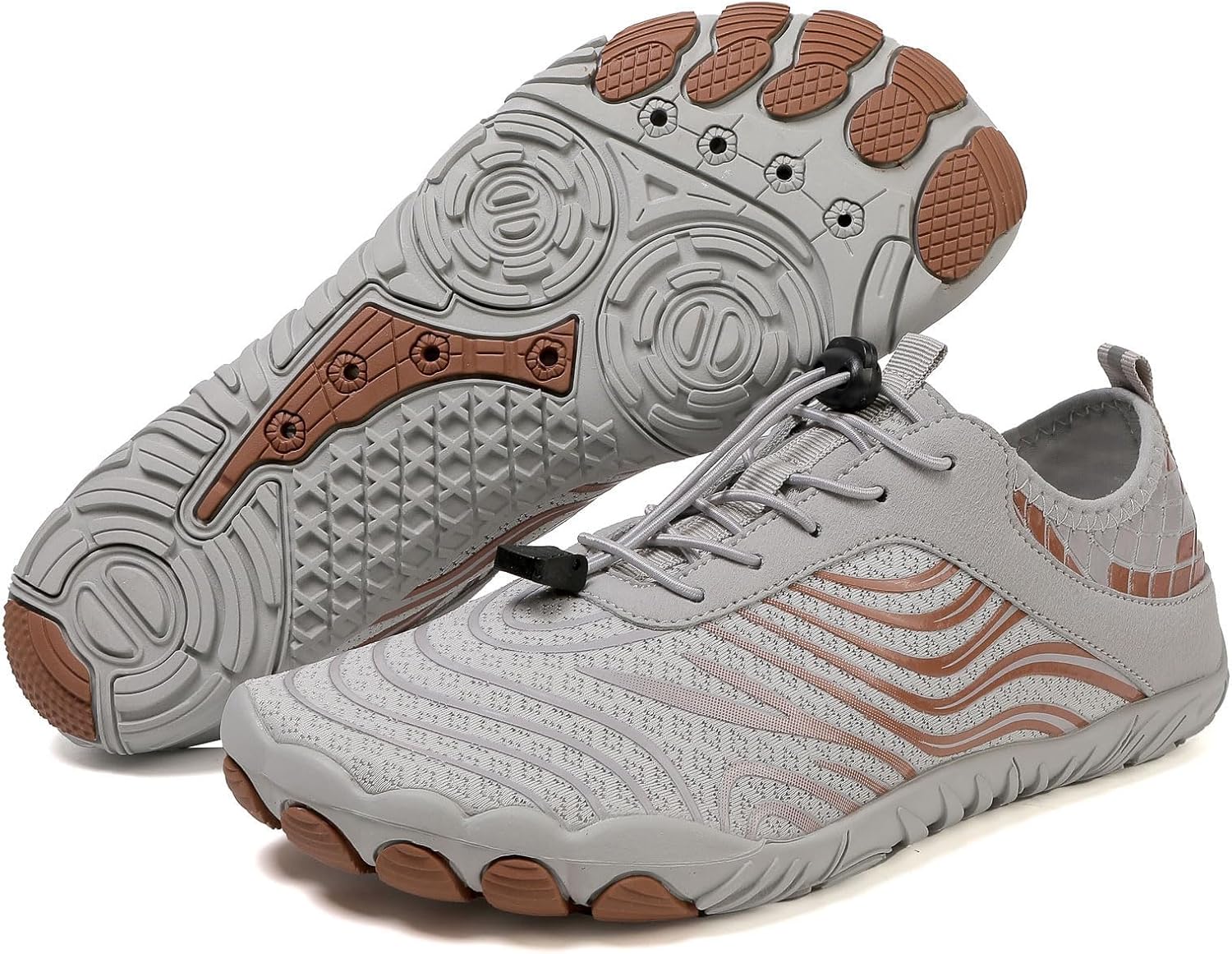 

Женские кроссовки Kubbon Hike Barefoot Shoes: здоровая, нескользящая, дышащая обувь для ходьбы, с широким носком, для воды, прогулок на открытом воздухе, серый