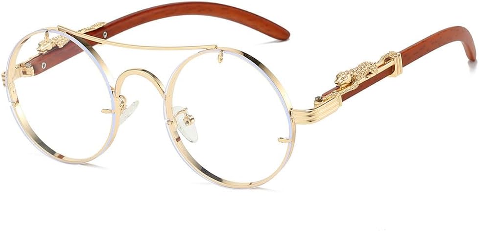 

Винтажные круглые солнцезащитные очки для мужчин, модные, с двойной перемычкой, разноцветные, для женщин, ретро, ​​стильные, роскошные солнцезащитные очки LVTFCO, Golden-transparent