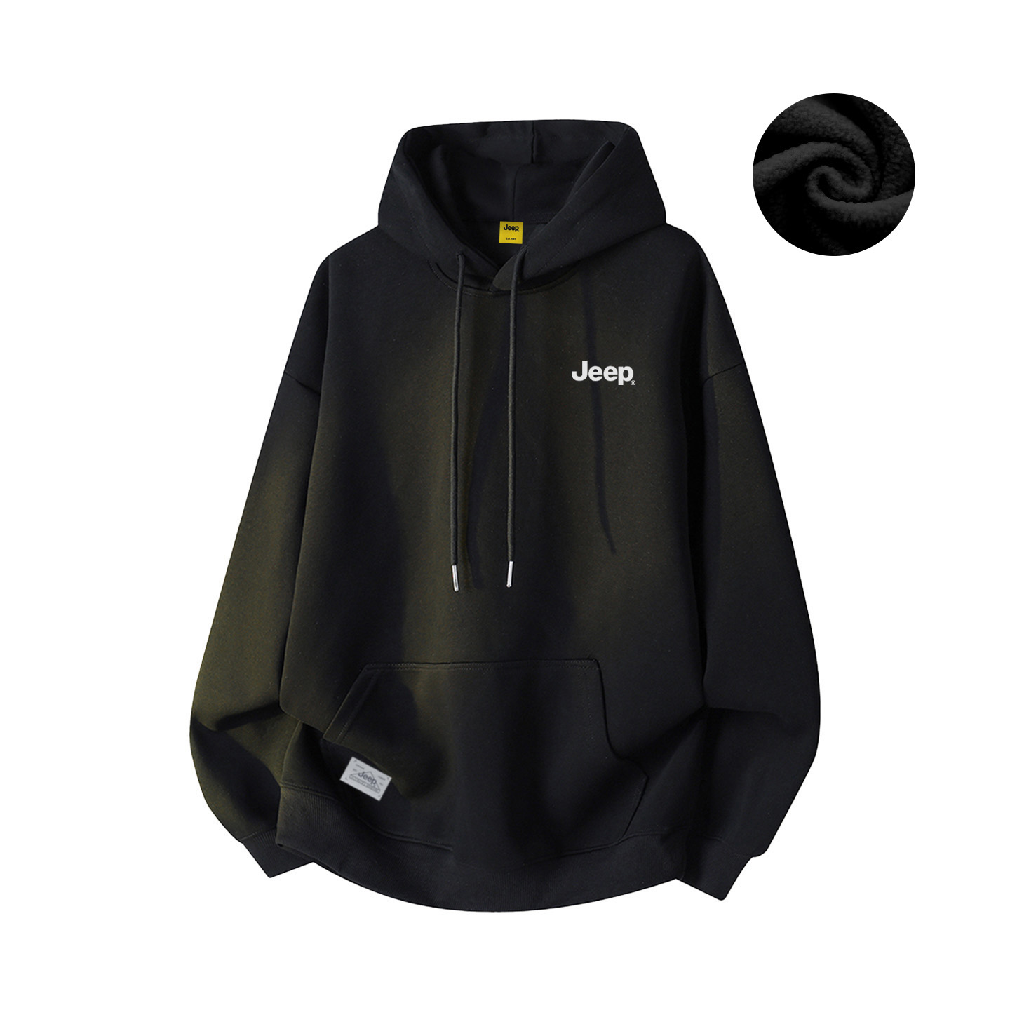 

Толстовка Unisex Hooded Moderate Regular Jeep, jc95 pure черный[fleece-lined]