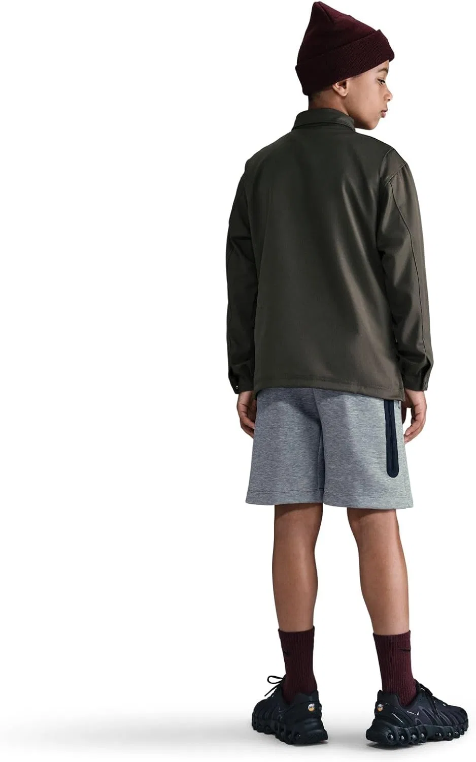 Шорты Tech Fleece Nike, Dark Grey Heather/Black — фото 2