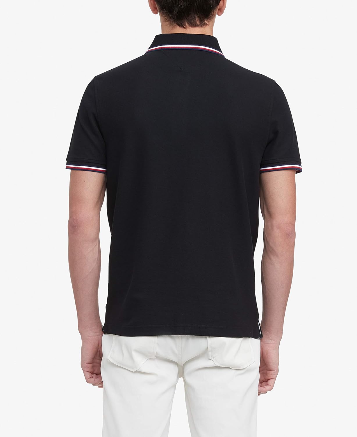 Мужская рубашка-поло Tommy Hilfiger с короткими рукавами, влагоотводящая, эластичная, быстросохнущая, с защитой от ультрафиолета, Cs Deep Knit Black — фото 2