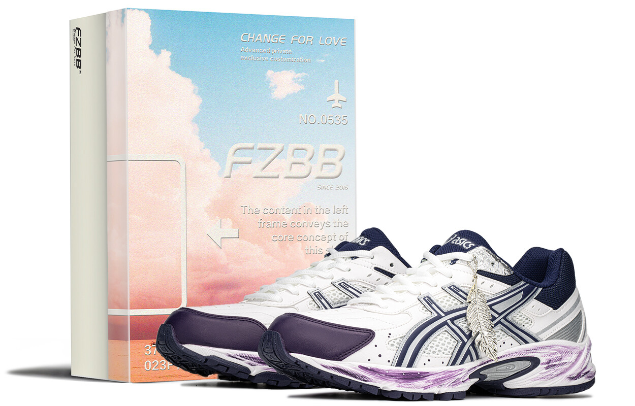 

Кроссовки Gel-170 унисекс с низким верхом белые фиолетовые синие Asics