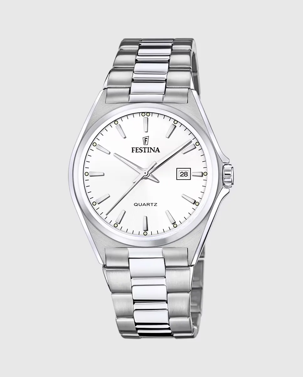

Мужские часы F20552/2 Acero Classico из серебристой стали Festina, серебряный