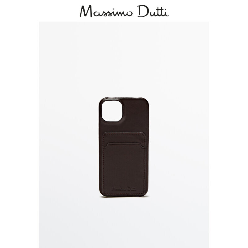 

Чехол кожаный Massimo Dutti для телефона iPhone 14, коричневый