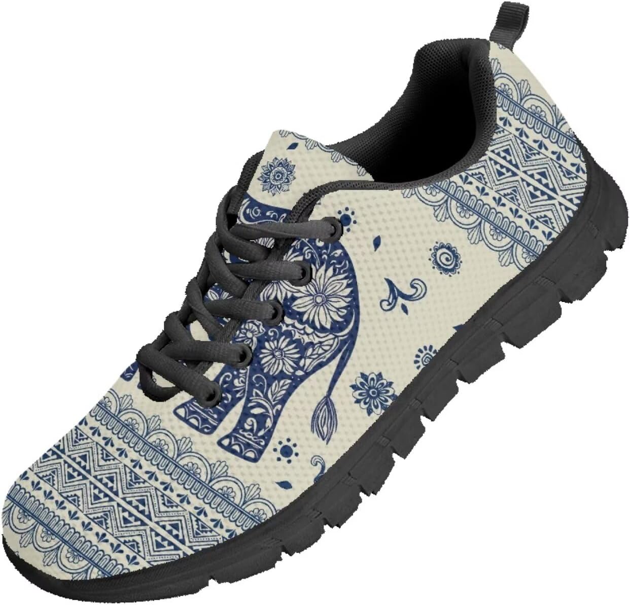 

Мужские кроссовки Funnydude Funnt для прогулок, повседневные теннисные туфли, осенние удобные кроссовки для работы, Bohemian Elephant