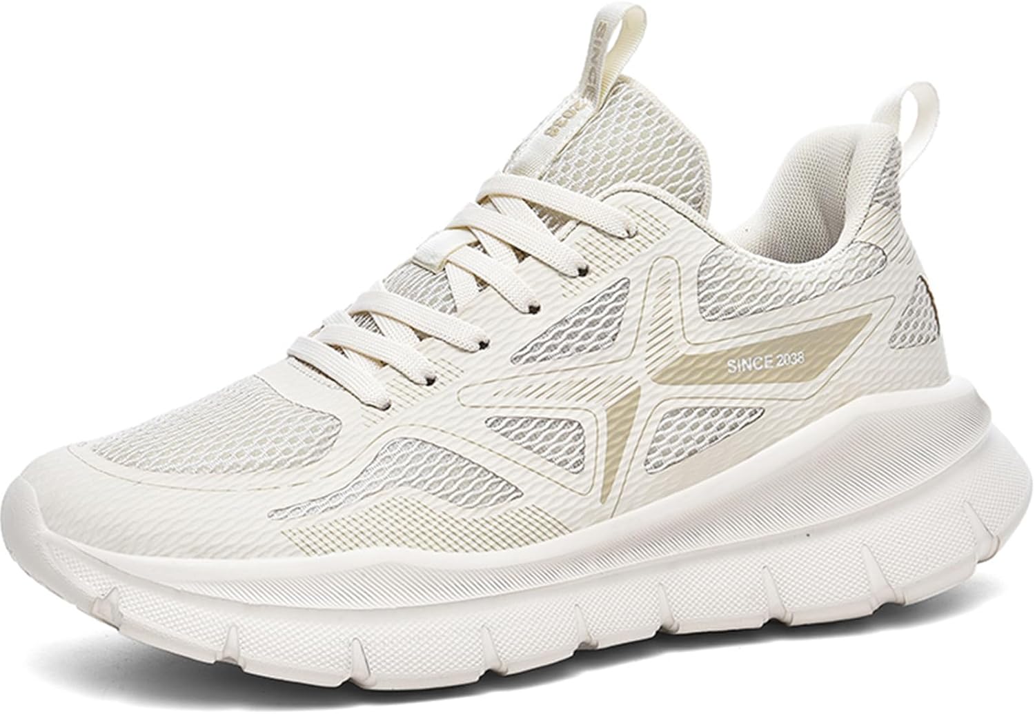 

Мужские дышащие легкие беговые кроссовки, удобные повседневные спортивные кроссовки для ходьбы Generic, бежевый