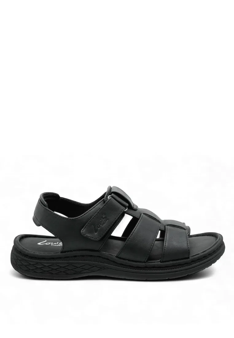 Мужские сандалии, slip-on, искусственная кожа, 250441270 Louis Cuppers, черный