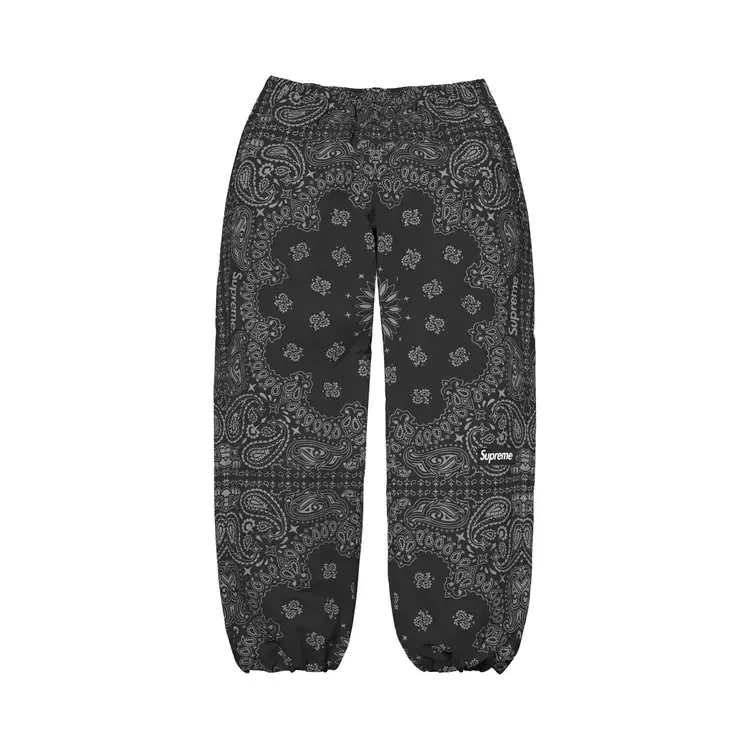 Спортивные брюки Supreme Reflective Bandana Track Pant, черный