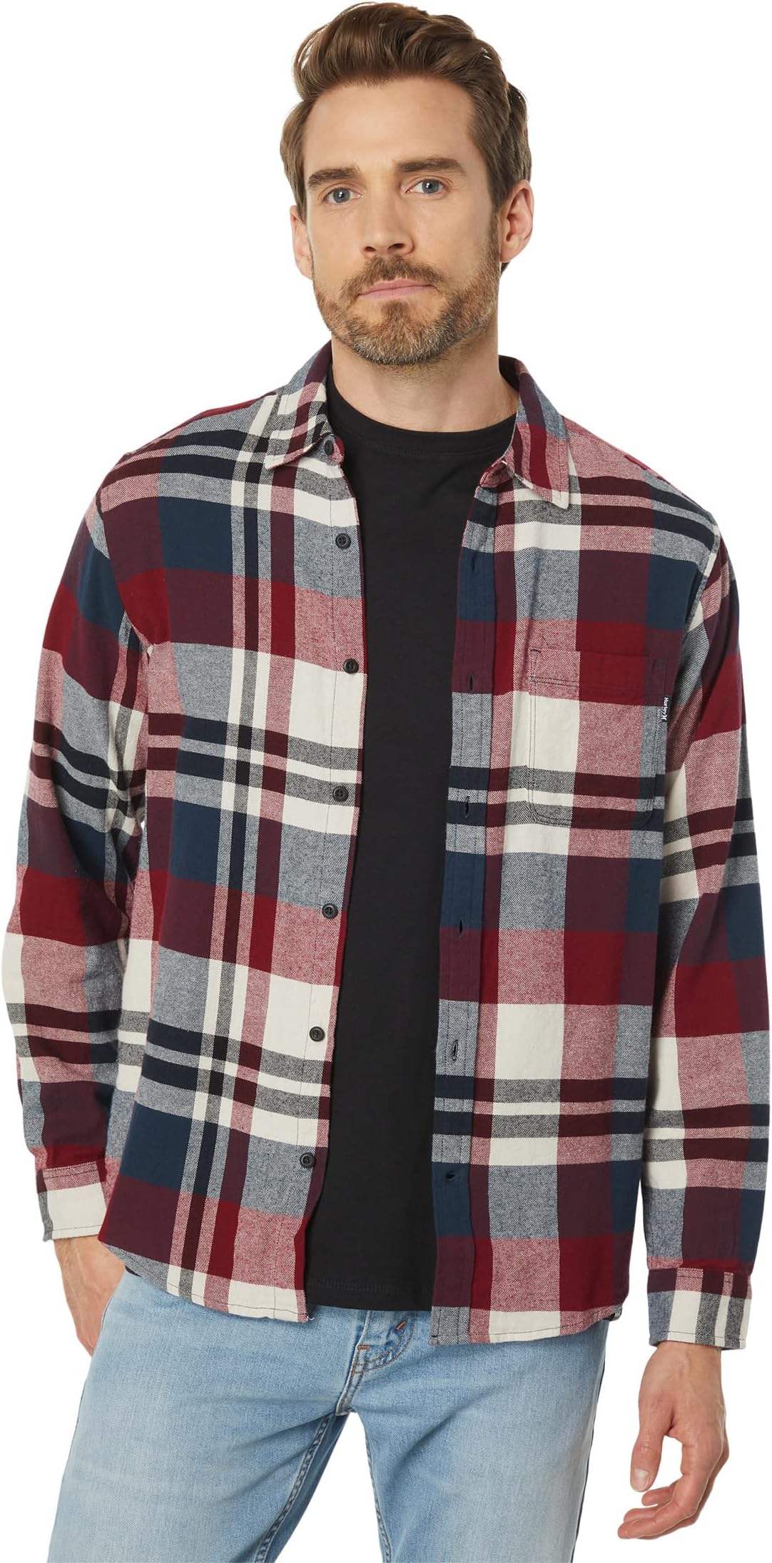 

Рубашка Hurley Portland Organic Long Sleeve Flannel, цвет True Red