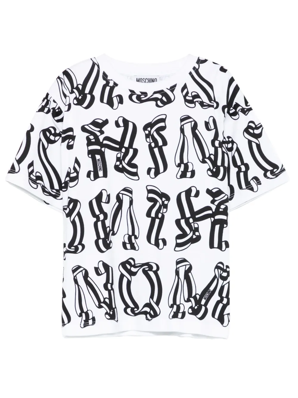 

Футболка с графическим принтом Moschino Kids, белый