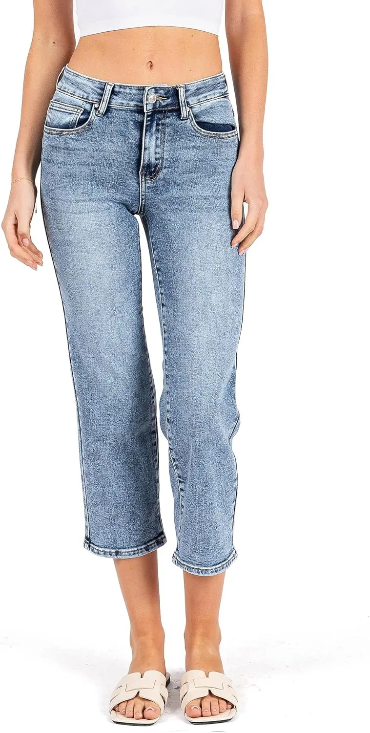 

Wax Jean женские джинсы Juniors High Rise Cropped Straight