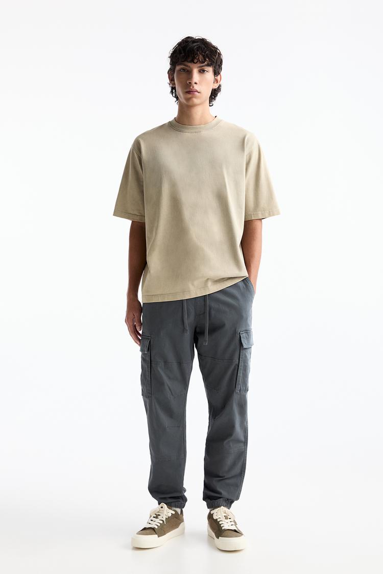 

Брюки-Джоггеры карго Pull And Bear, синий