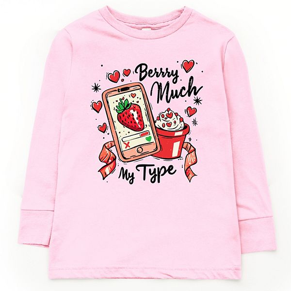 

Футболка с принтом Berry much my type strawberry The Juniper Shop, Pink
