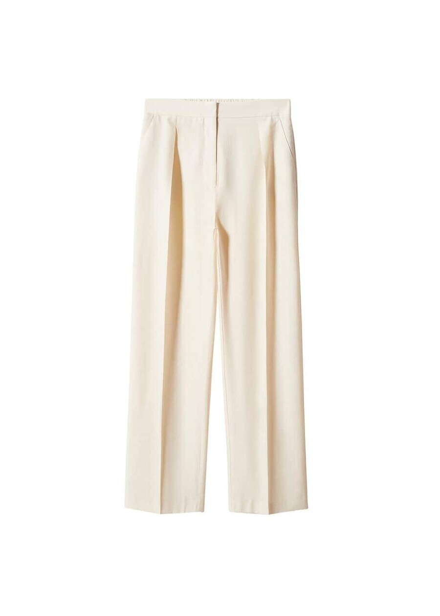 

Брюки MANGO Regular Pleated Pants Ela, нюд