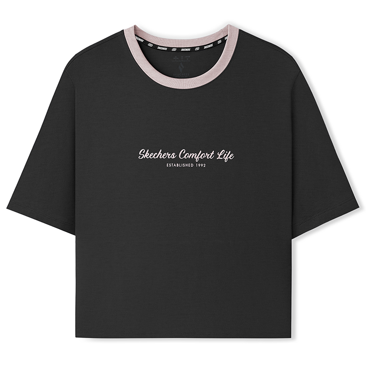 

Skechers Футболка с рукавом дроп-шилдер женская carbon black, Черный, Skechers Футболка с рукавом дроп-шилдер женская carbon black