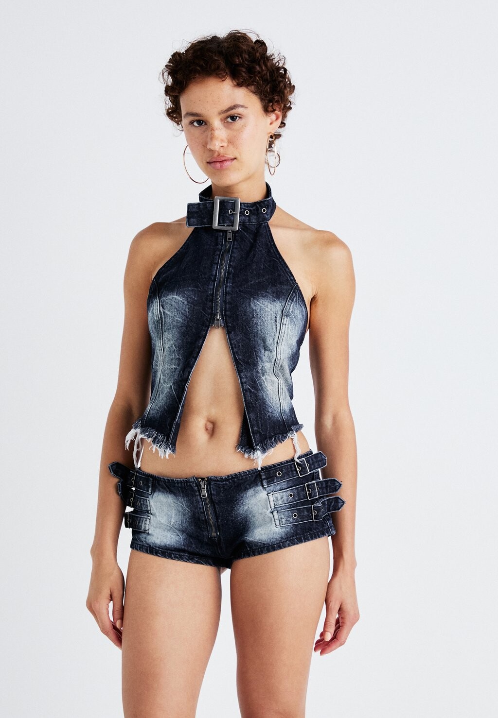 

Топ LACE UP Jaded London, синий деним