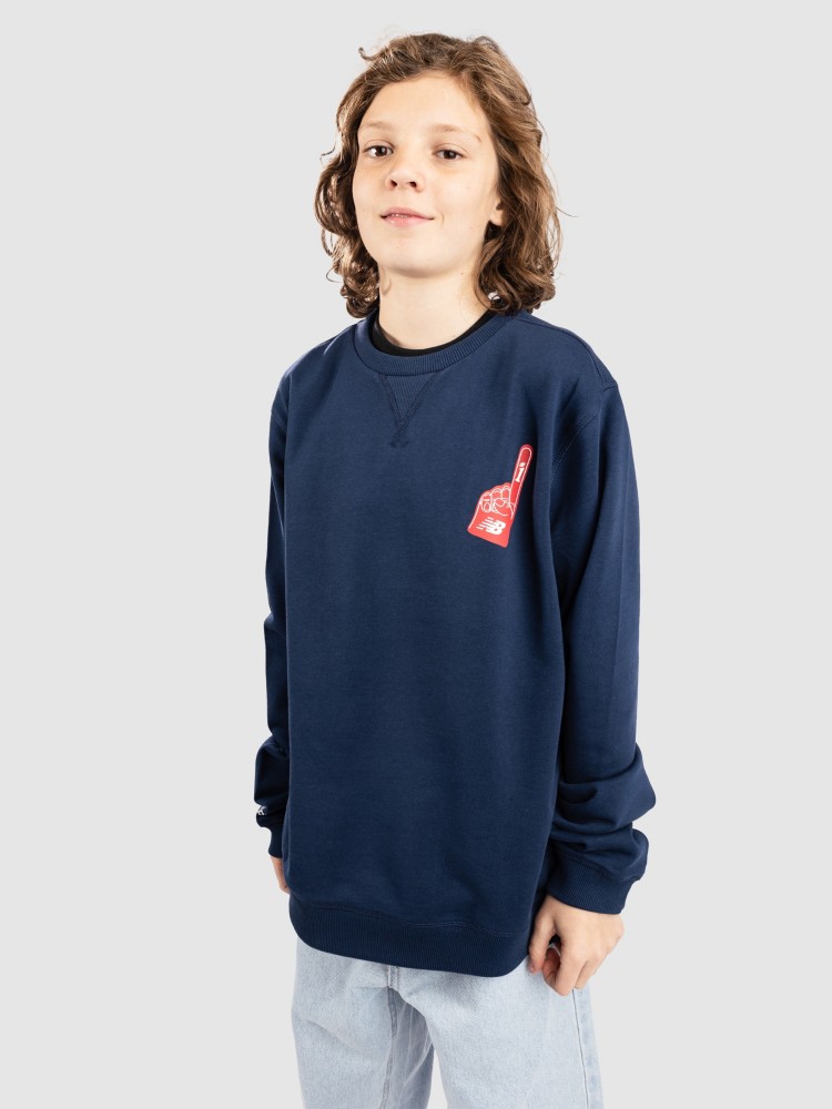Свитер New Balance Stadium Concession Graphic FT Crew Kids Sweater, nb navy — фото 2