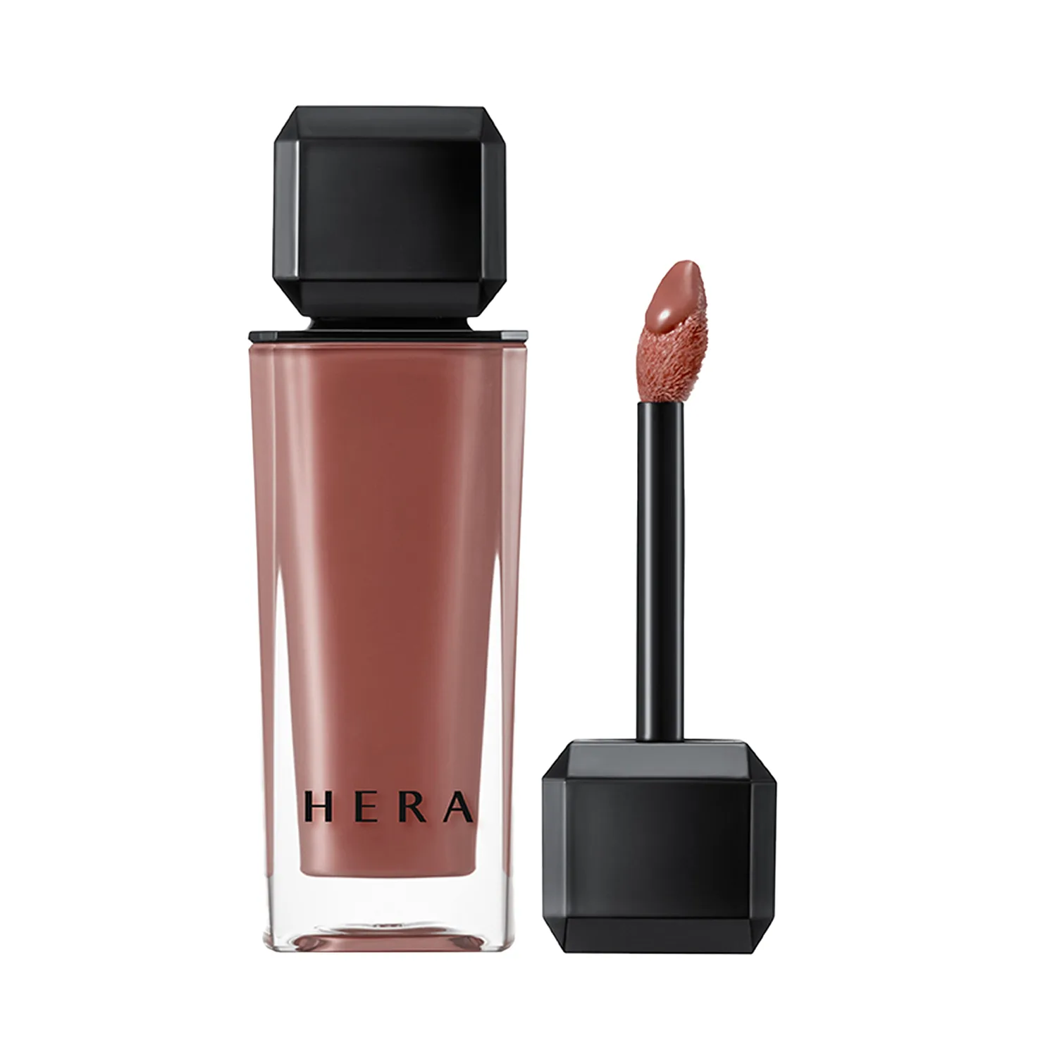 HERA Жидкая помада Korea Heyo Enchanting Nude с глянцевым финишем, легко растушевывается, увлажняет, 5 г, подарок на день рождения, #418 — фото 2