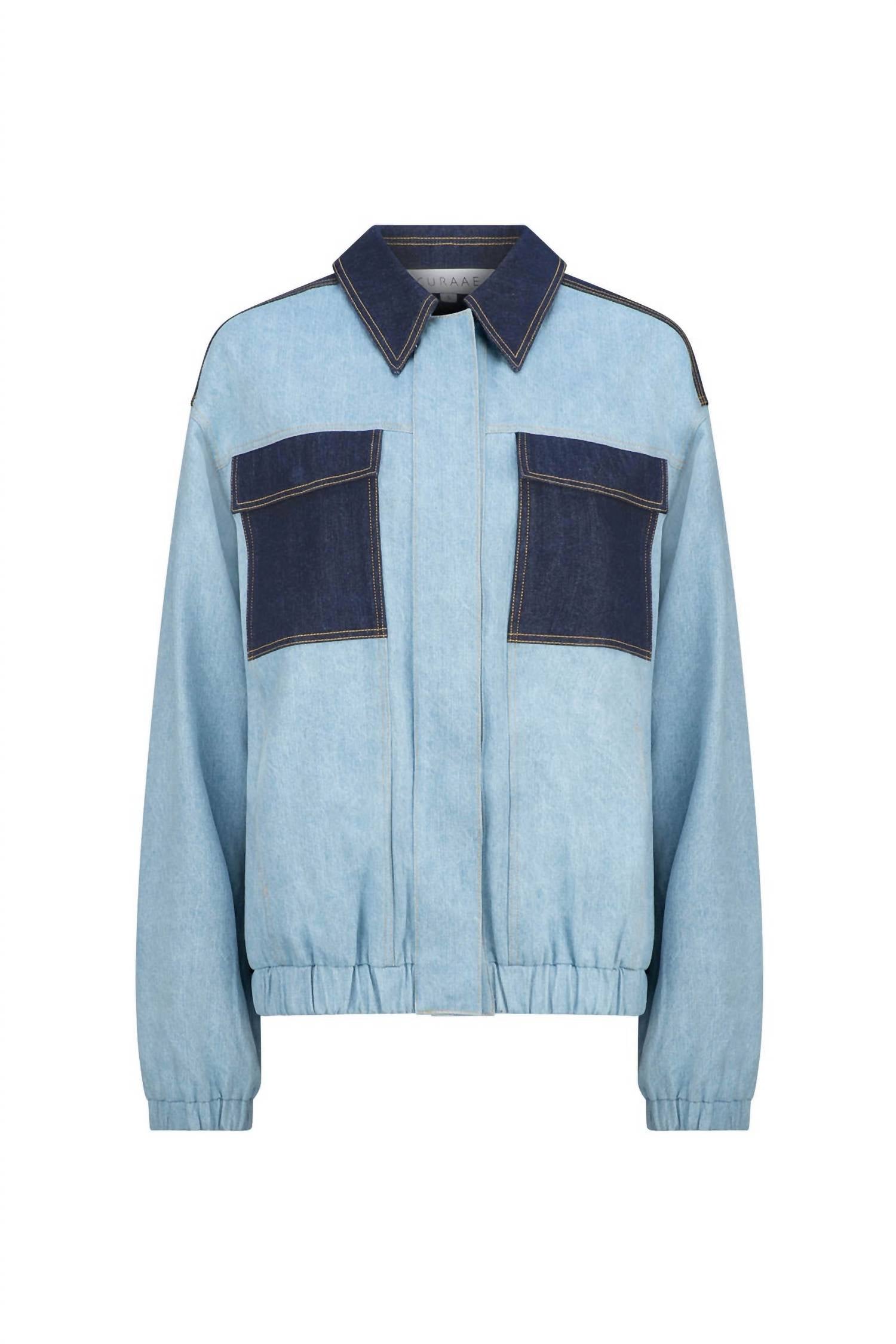 

Curaae Женская куртка Lucca из светлого и темного денима