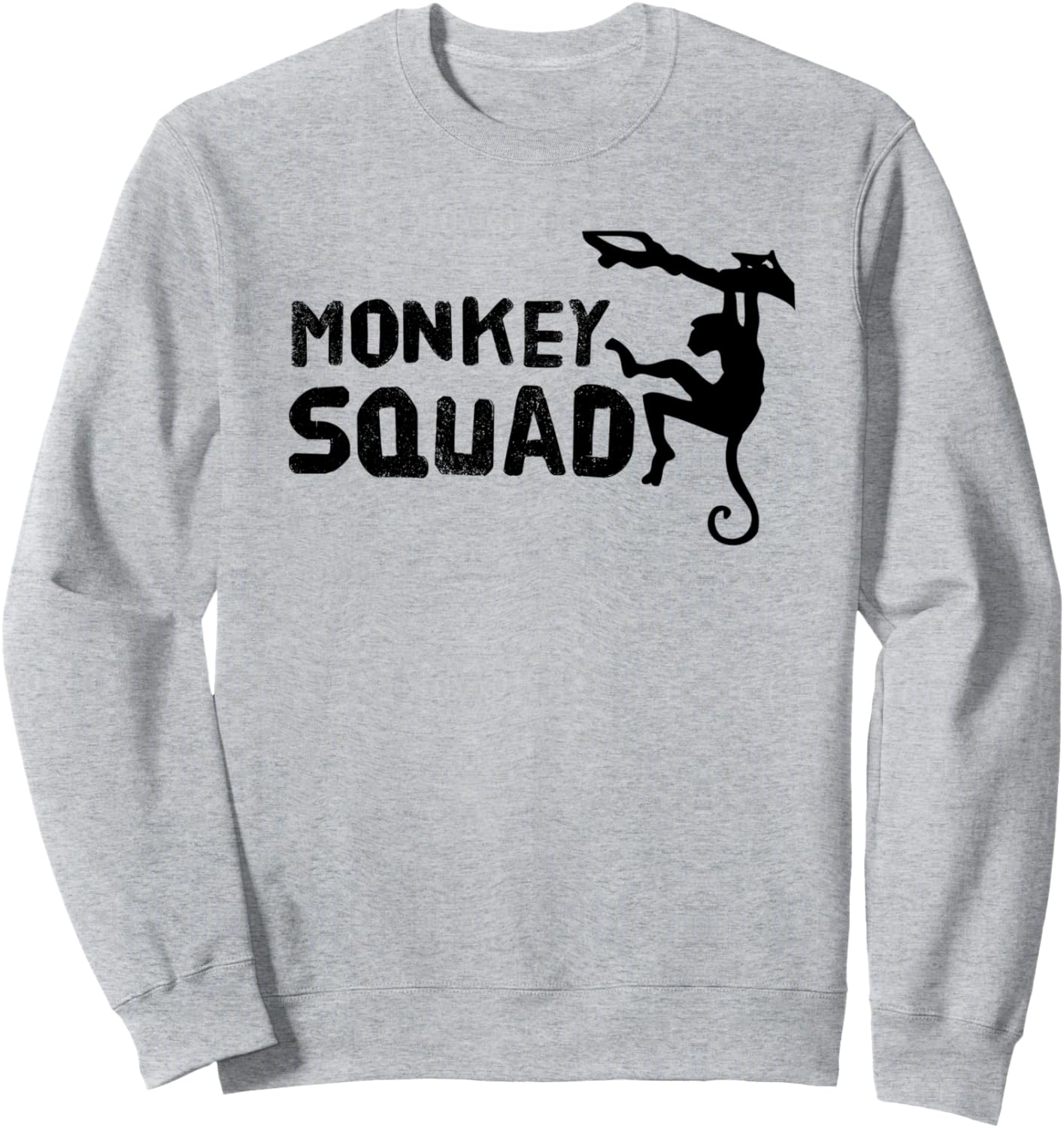 

Обезьянья команда - Забавная толстовка для любителей обезьян Monkey Squad, серый