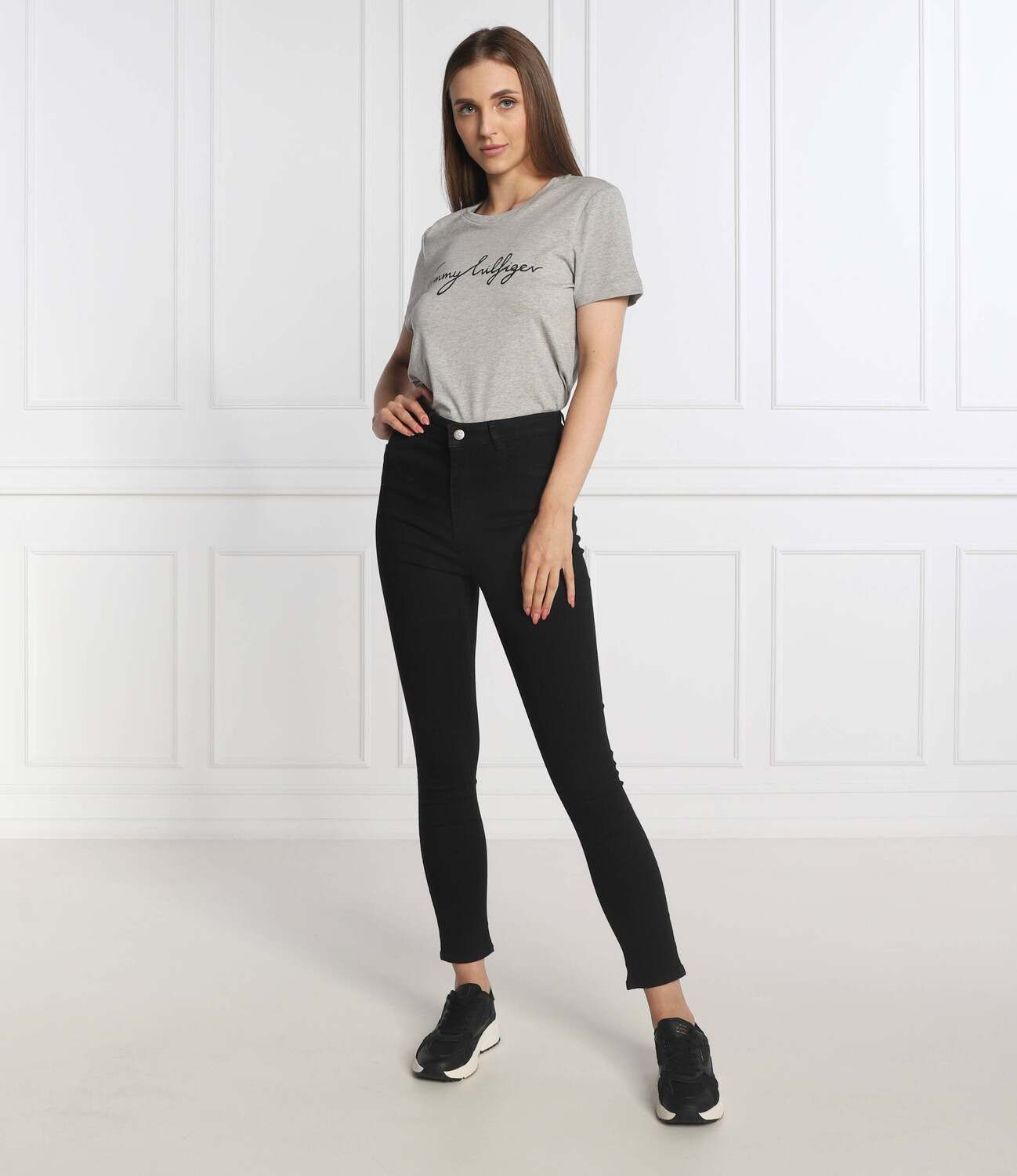 Футболка Tommy Hilfiger regular fit, серый — фото 2