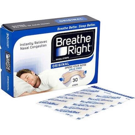 

Прозрачные полоски для носа среднего размера 10 шт Breathe Right
