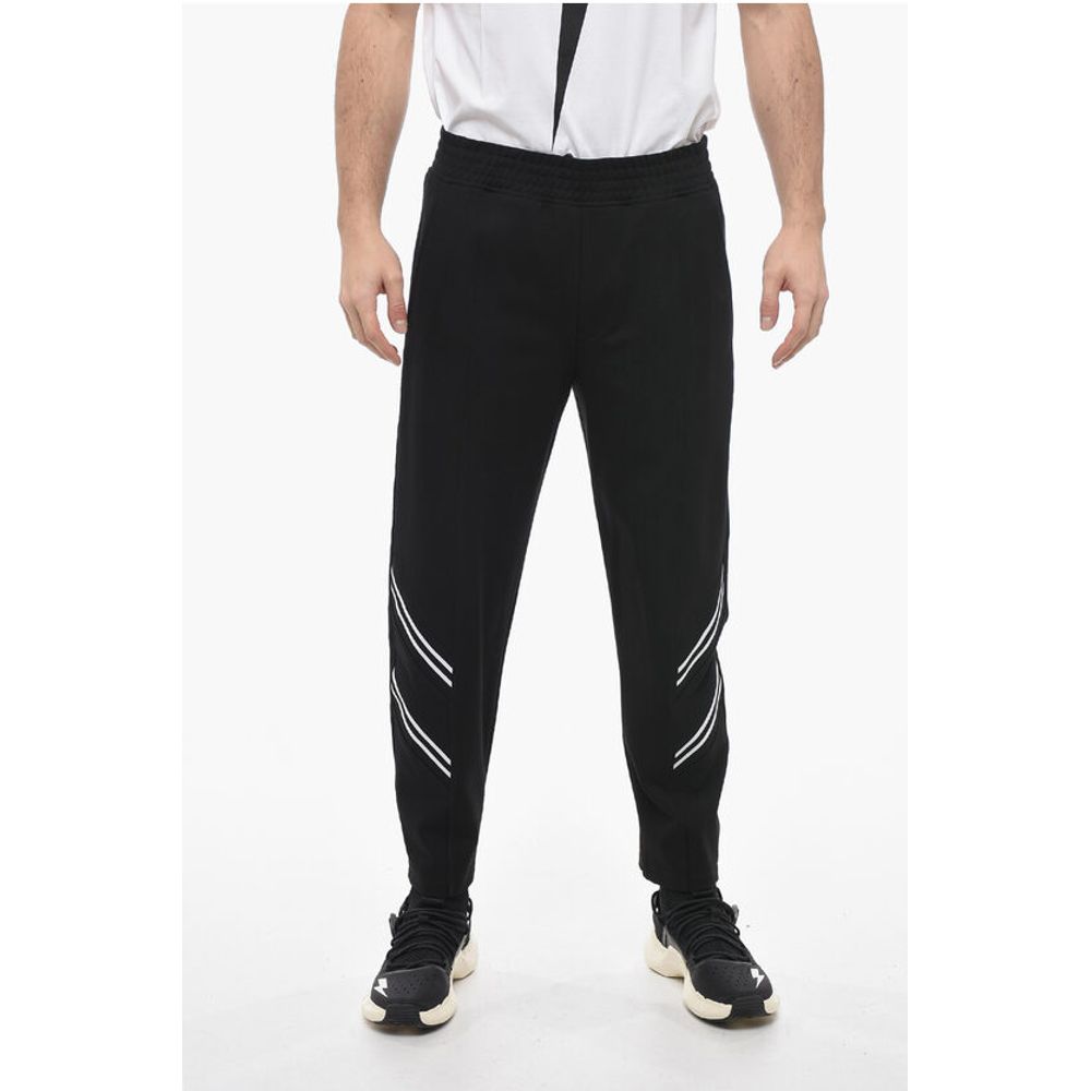 

Спортивные штаны REM + VARSITY с контрастной полосой Neil Barrett, Black