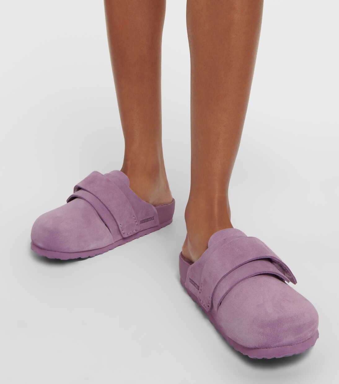 Замшевые тапочки x tekla nagoya Birkenstock 1774, фиолетовый — фото 4