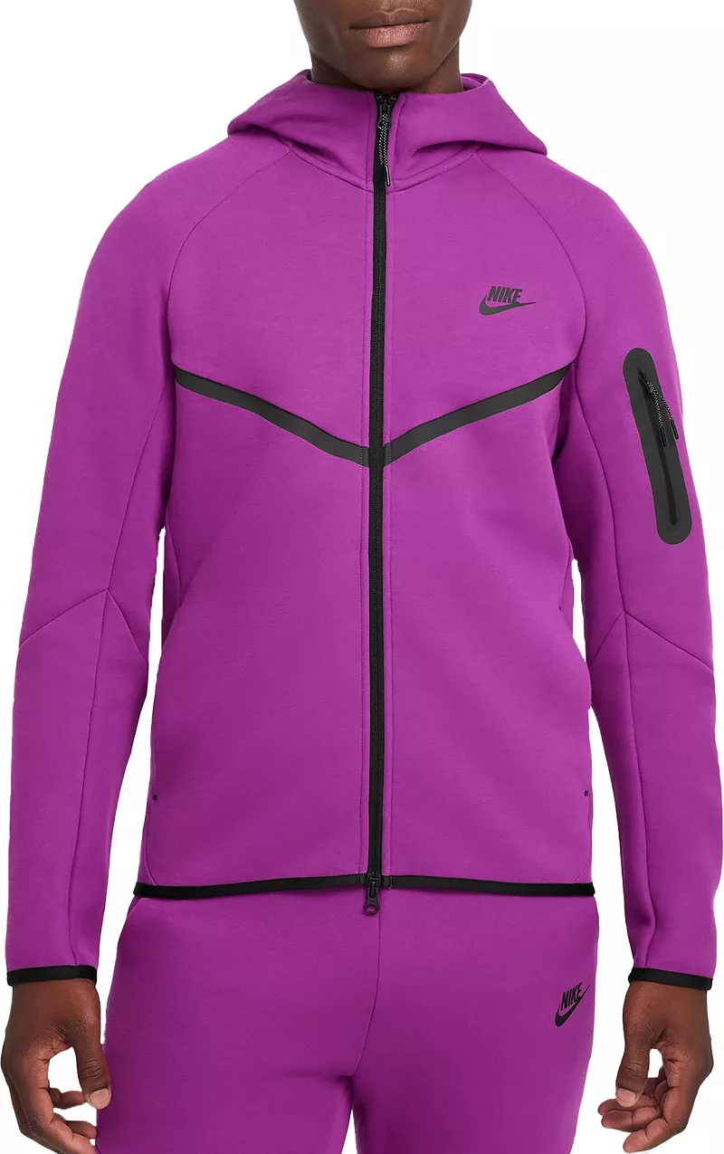 

Мужская худи из технического флиса с молнией во всю длину Nike Windrunner, цвет Bold Berry