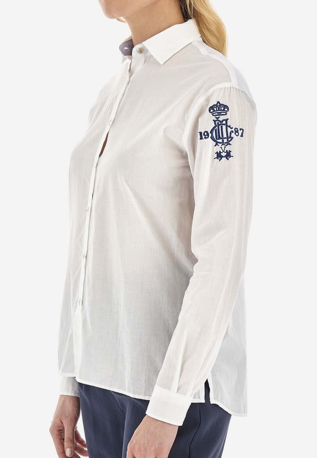 

Блузка на пуговицах LONG-SLEEVED SHIRT La Martina, кремовый