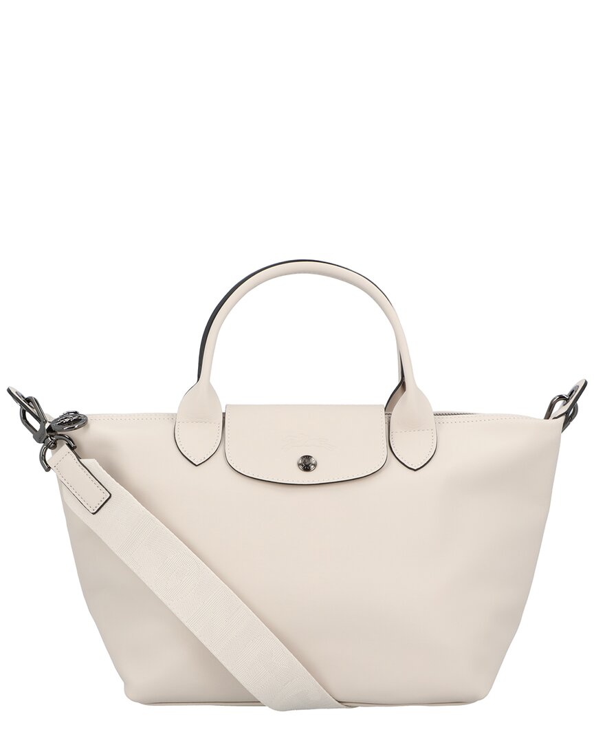 

Longchamp Le Pliage Xtra Small Кожаная сумка, белый