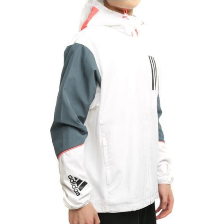 WND Sports Стильная куртка с капюшоном белого цвета Adidas, белый — фото 4