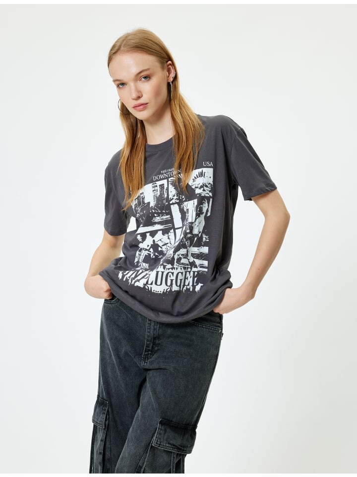 

Футболка KOTON T shirt, антрацит