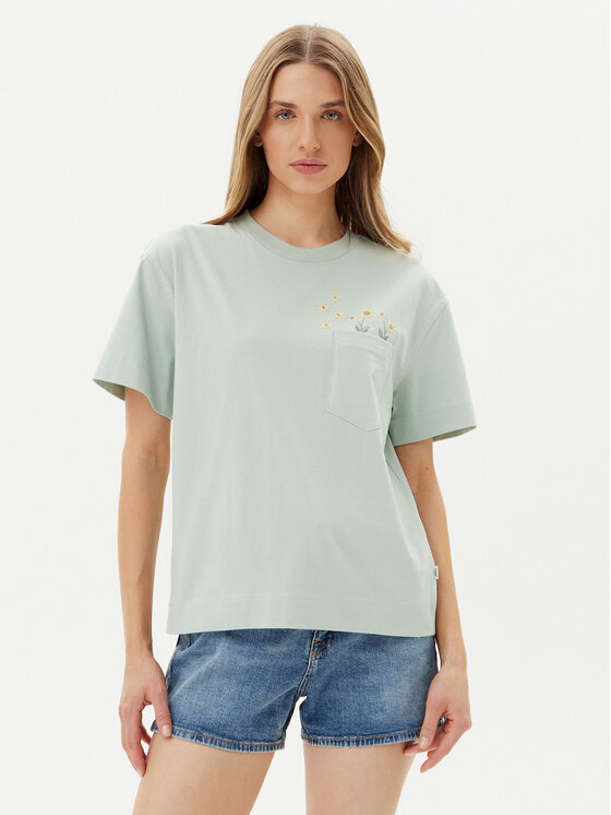 

Футболка свободного кроя Embroidery Pocket 112363833 Lee, зеленый