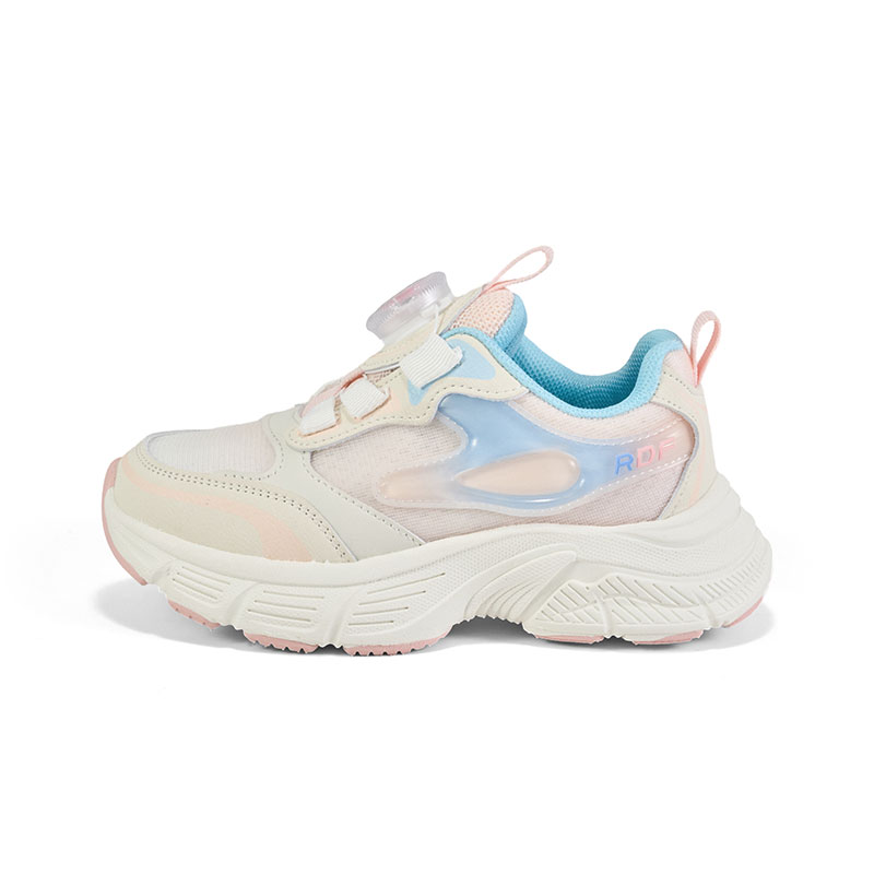 

Противоскользящие износостойкие низкие детские кроссовки для отдыха на природе RED DRAGONFLY, бежевый/розовый