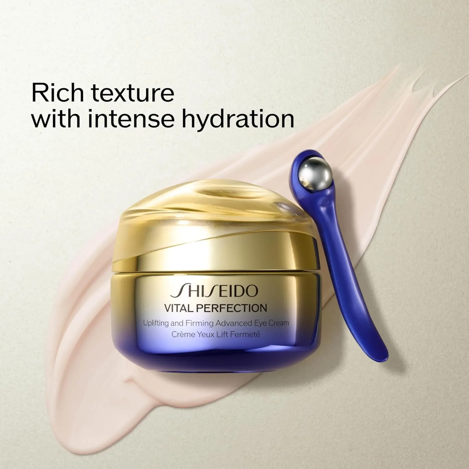 Shiseido Vital Perfection подтягивающий и укрепляющий крем для глаз 15 мл против мешков, морщин и темных кругов с массажным роллером — фото 4