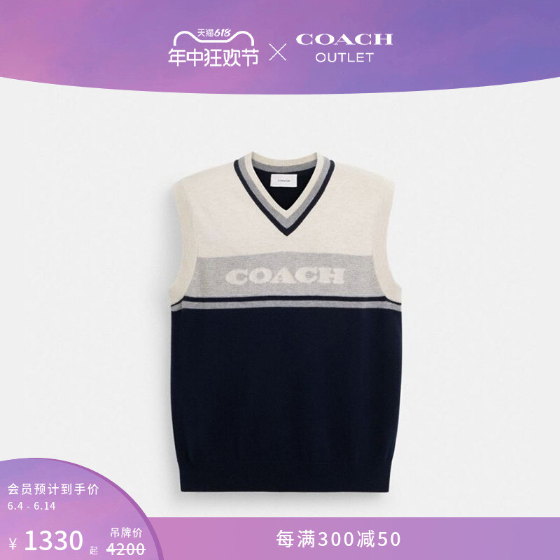 

Cпортивный жилет Coach Outlet, темно-синий