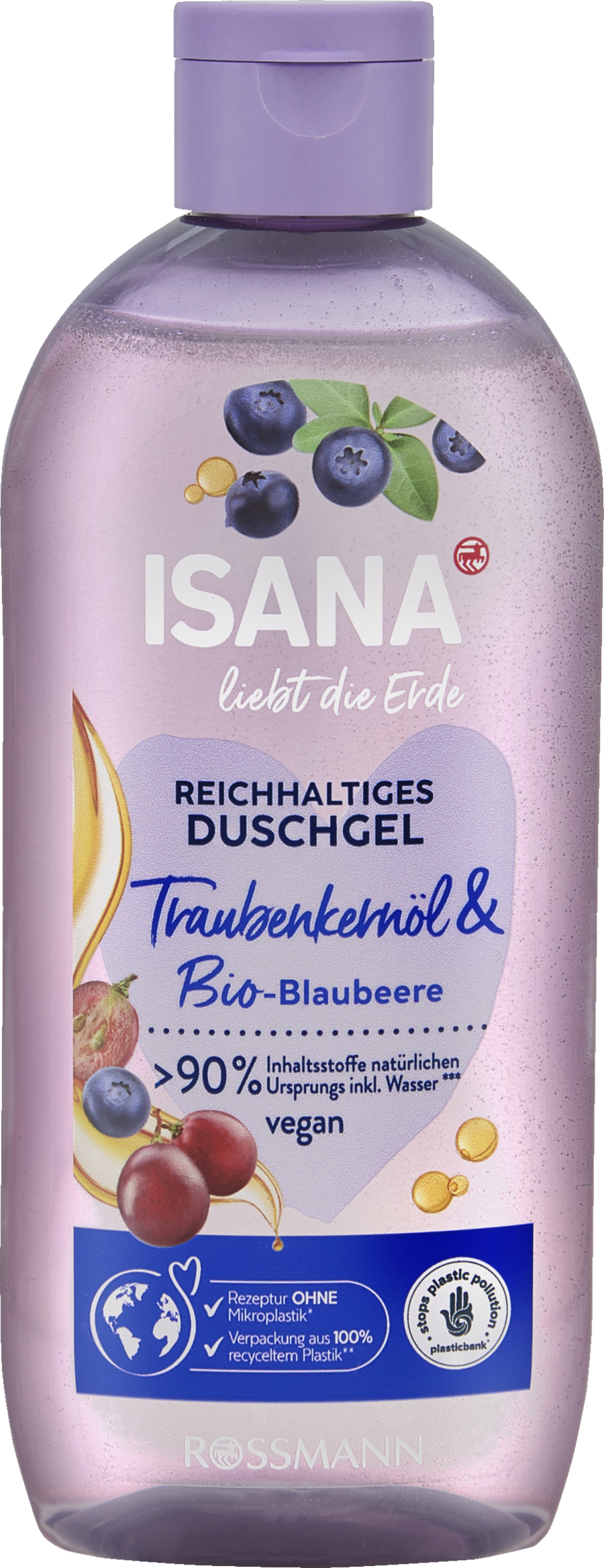 

Гель для душа ISANA liebt die Erde Duschgel Traubenkernöl & Bio Blaubeere