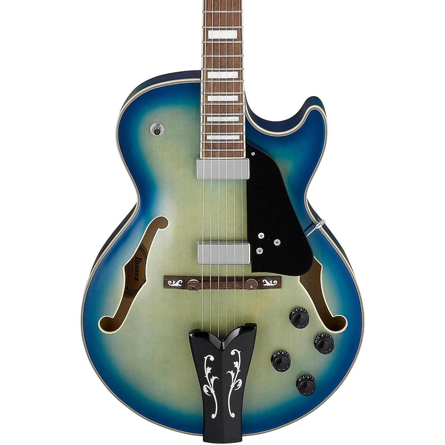 

Ibanez GB10EM Джордж Бенсон Электрогитара с полым корпусом Jet Blue Burst