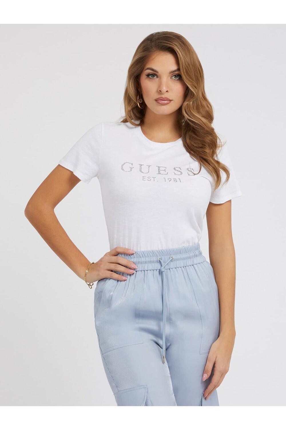 

ЖЕНСКАЯ ФУТБОЛКА СТАНДАРТНОГО КРОЯ SS GU Guess, белый