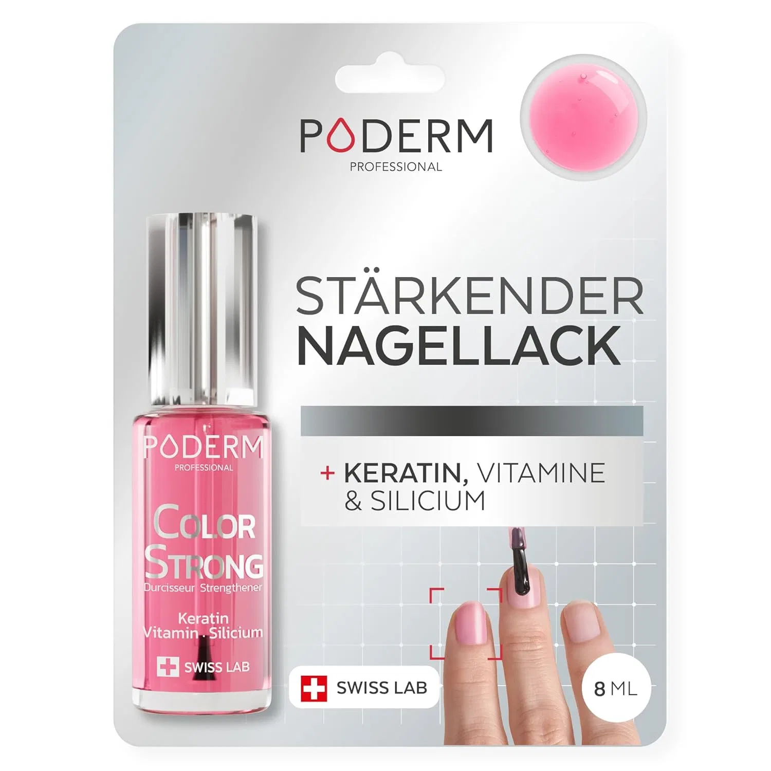 Укрепляющий лак для ногтей PODERM Gloss Shine Poderm, Gloss Shine