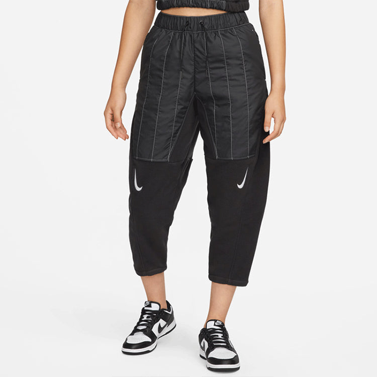Спортивные брюки (WMNS) Nike Casual Logo Solid Color Bundle Feet Sports Pants/Trousers/Joggers Black DD5615-010 — фото 3