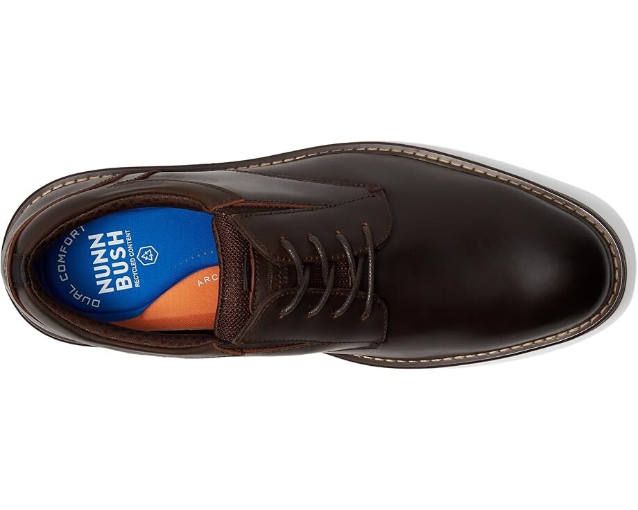 Оксфорды Nunn Bush Griff Plain Toe Oxford Lightweight and Comfortable for All Occasions Leather Lace Up, коричневый — фото 2