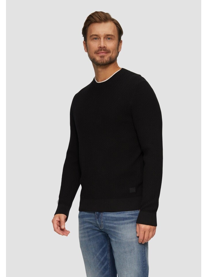 

Пуловер s.Oliver Strickpullover langarm, черный