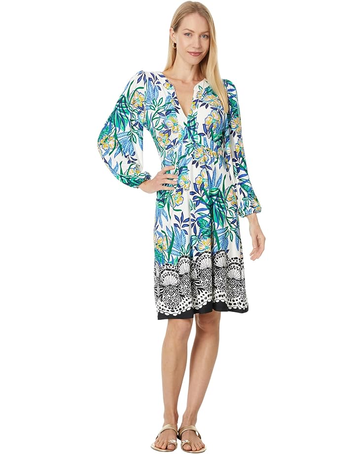 

Платье Lilly Pulitzer Wexlee 3/4 Sleeve Dress, цвет Multi Golden Hour Glam Engineered Knit Dress