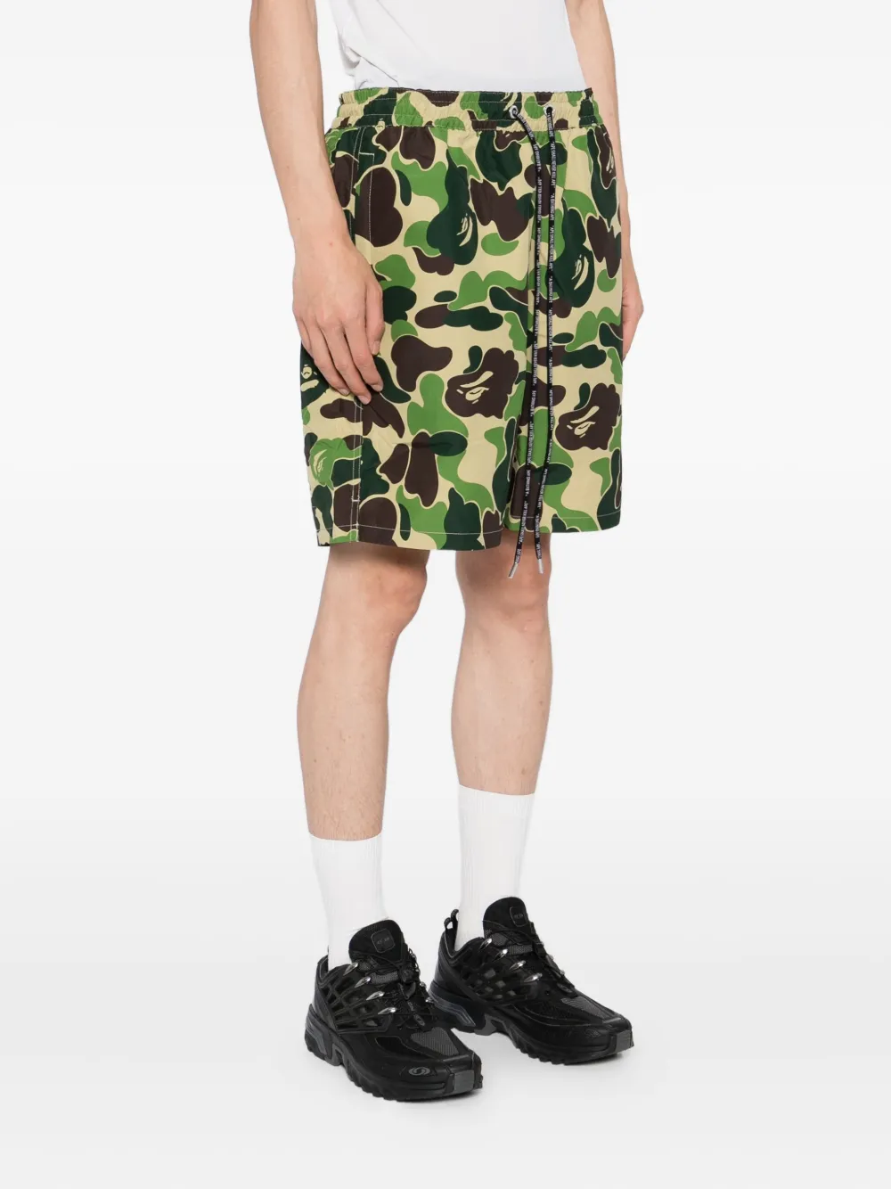 Шорты с графичным принтом A BATHING APE, зеленый — фото 3