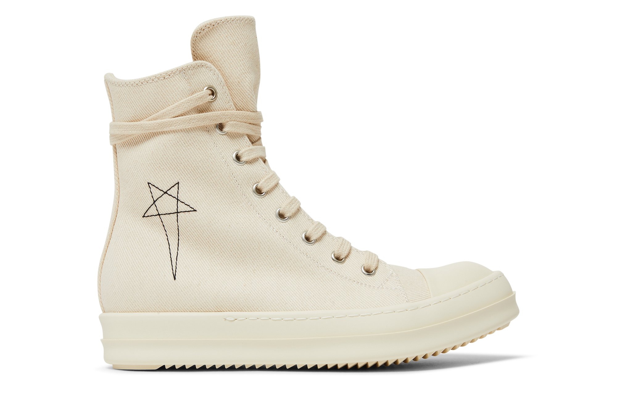 

Высокие кроссовки Rick Owens Wmns DRKSHDW Fogachine Pentagram Embroidery High, белый