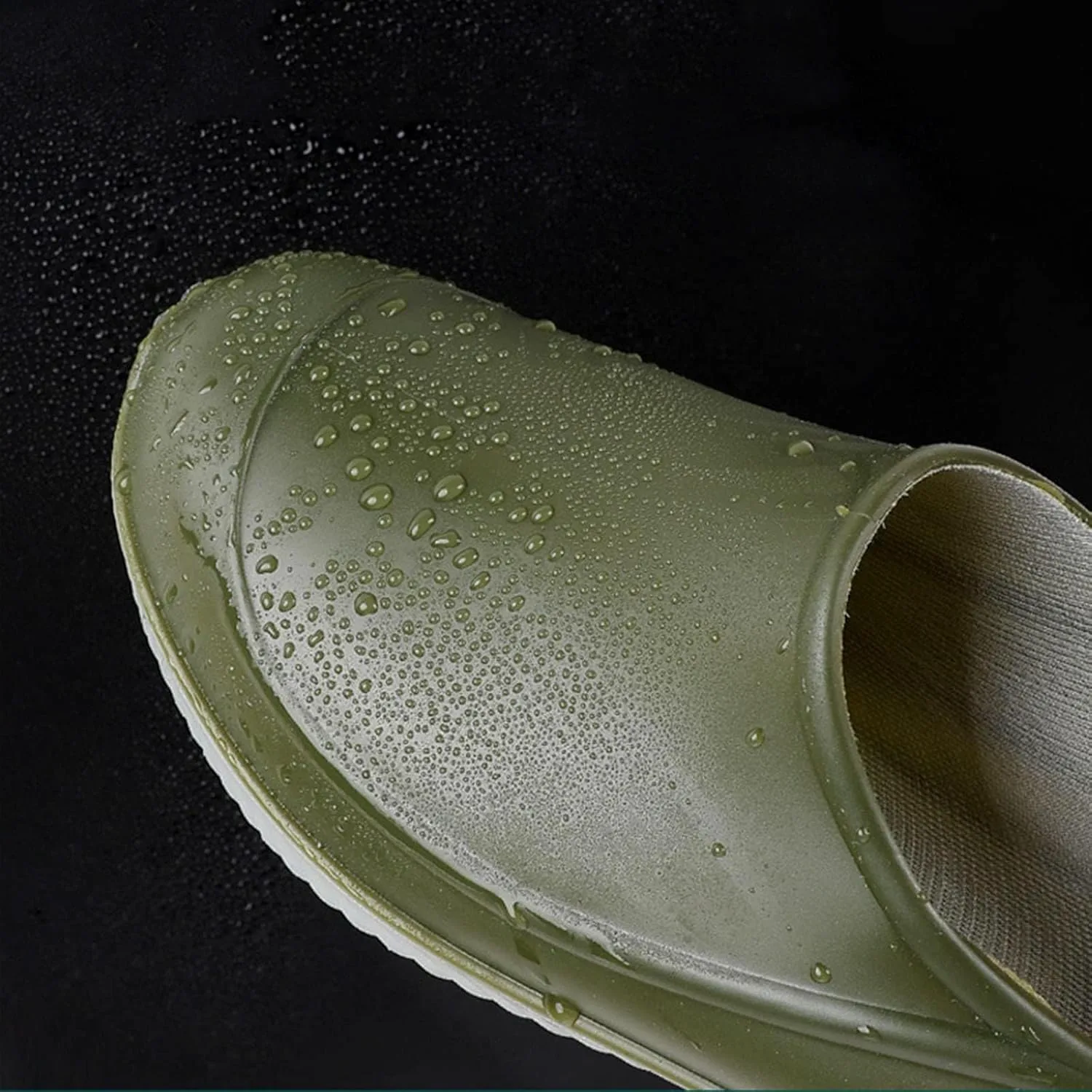 Шеф-туфли для мужчин и женщин, легкие, противоскользящие рабочие туфли, слипоны, водонепроницаемые садовые клоcы, прогулочные мюли, платформенные тапочки, повседневная обувь, удобные лоферы для кухни Generic, зеленый — фото 3